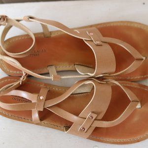 American Eagle Tan Leather Sandals Size 10 US W